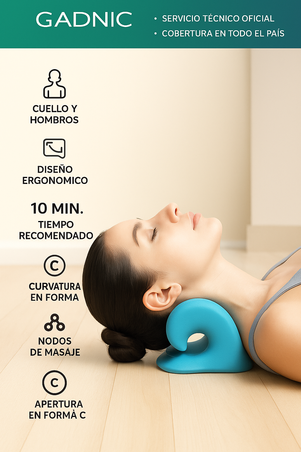 NeckEase™ – Almohada Ortopédica de Cuello