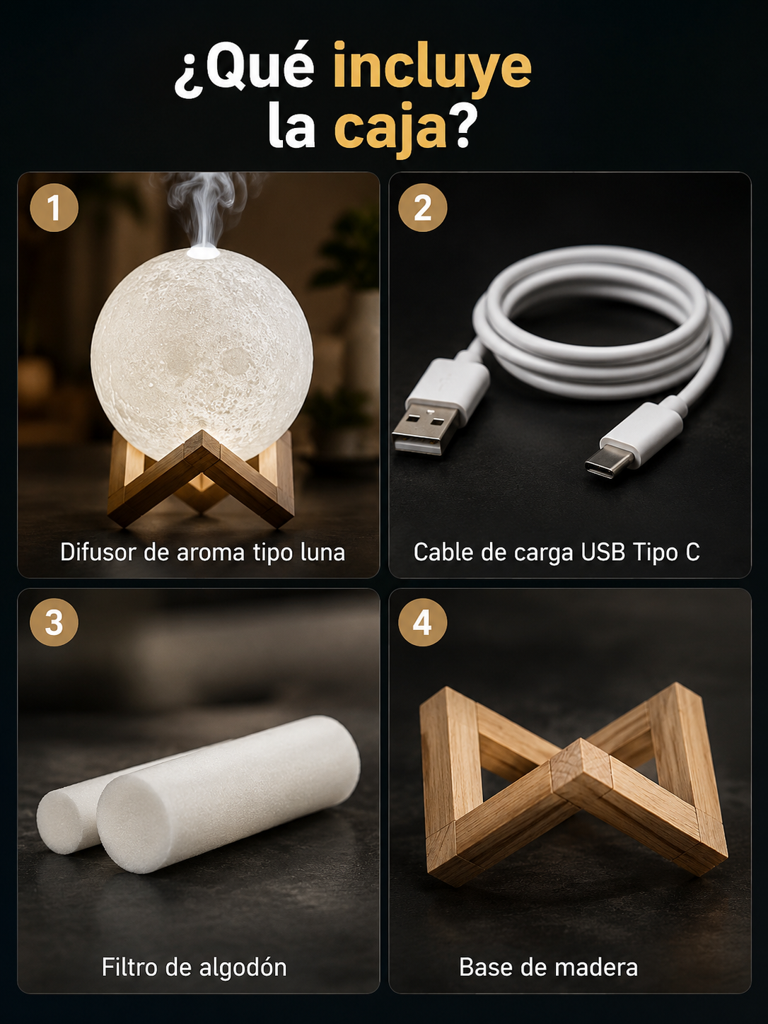 Lámpara Luna Difusora
