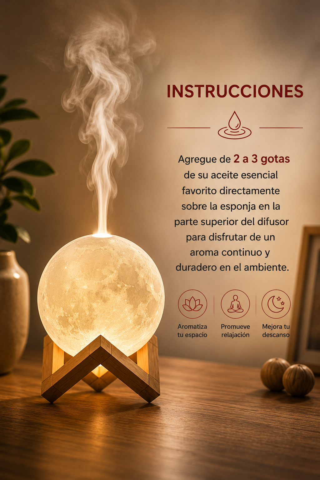 Lámpara Luna Difusora
