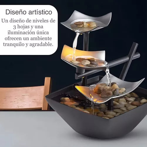 🌊 Fuente de Mesa Decorativa EnviraScape Silver Springs – Zen y Relajación para tu Espacio