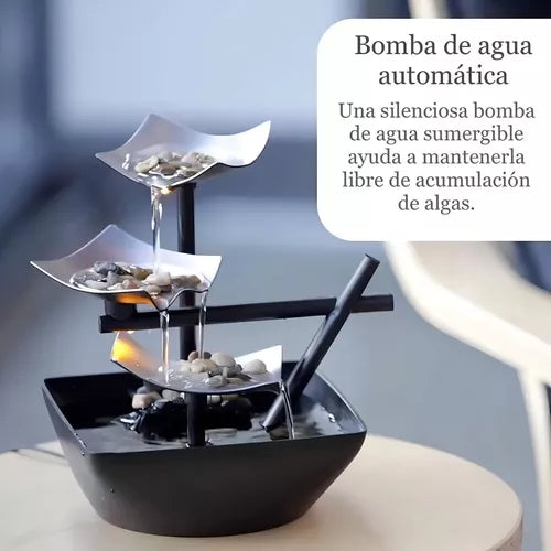 🌊 Fuente de Mesa Decorativa EnviraScape Silver Springs – Zen y Relajación para tu Espacio