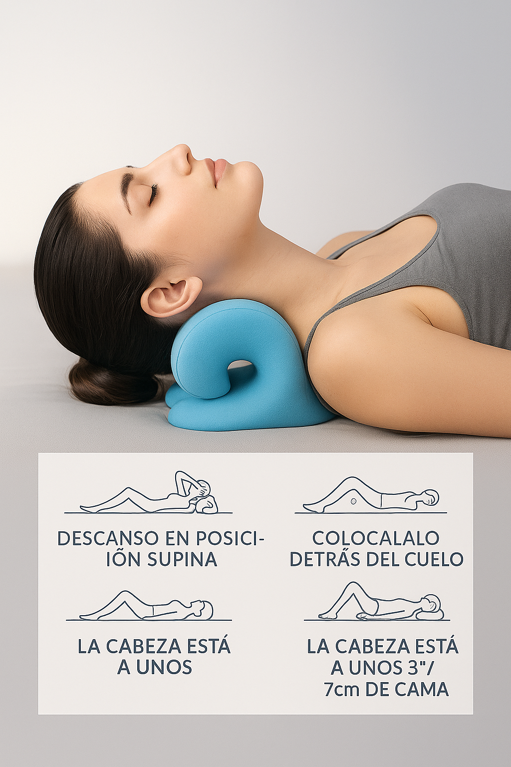 NeckEase™ – Almohada Ortopédica de Cuello