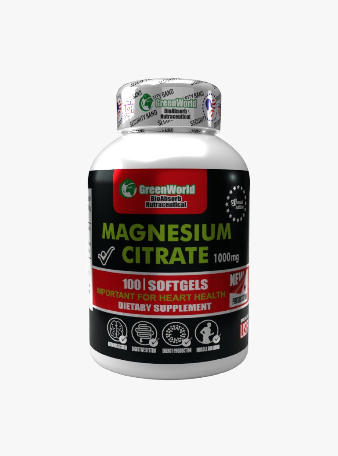 ✨ Citrato de Magnesio Greenworld – Apoyo Muscular, Óseo y Nervioso ✨ - CuerAct