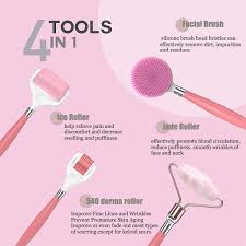 💆‍♀️ Kit de Rodillos Faciales 4 en 1 – Frescura, Limpieza y Rejuvenecimiento en un Solo Paso