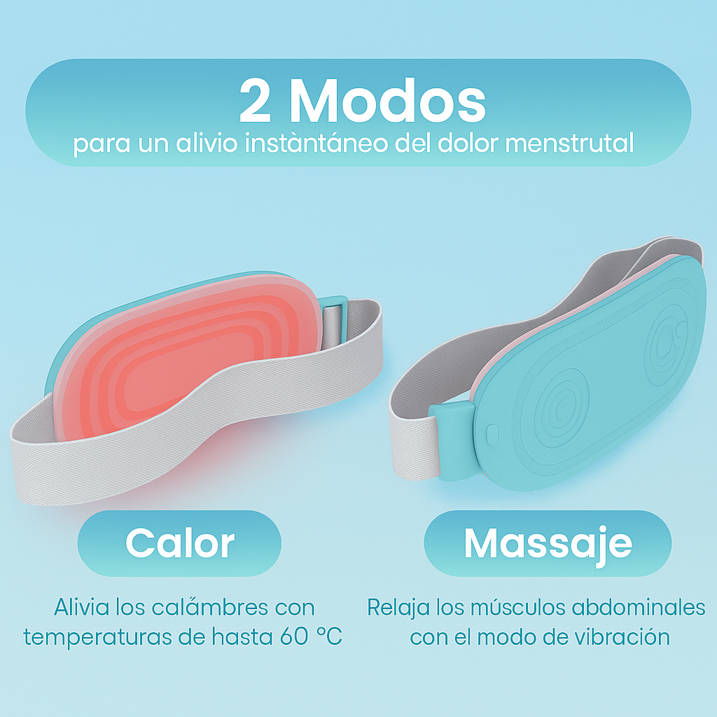 Cinturón Masajeador para Cólicos y Calambres – Alivio Inmediato con Calor Terapéutico