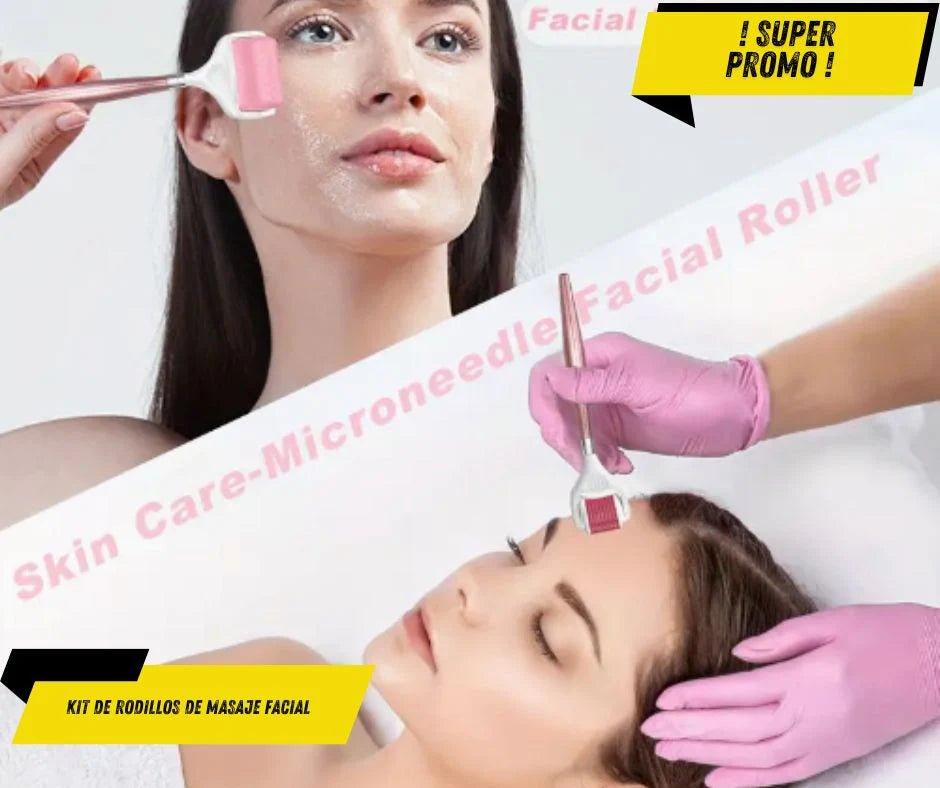 ✨ Kit de Rodillos de Masaje Facial 4 en 1 – Revoluciona tu Rutina de Belleza ✨ - CuerAct