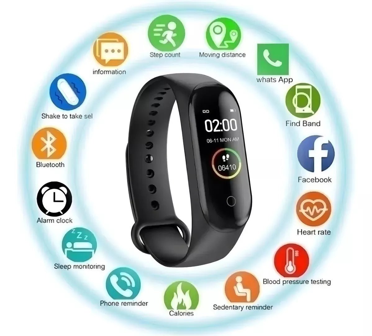 📌 Smartwatch M4 Negro – Controla tu Salud y Actividad Diaria ⌚🖤 - CuerAct